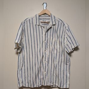 American Eagle Men’s Large Blue Stripe Button-Up Shirt